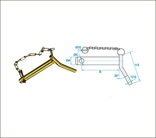 BENT HANDLE HITCH PIN