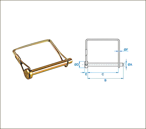 SHAFT LOCKING PIN / PTO PIN (SQUARE)